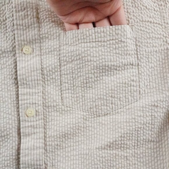 Banana Republic Cream Casual Button Down Shirt - Picture 4 of 12